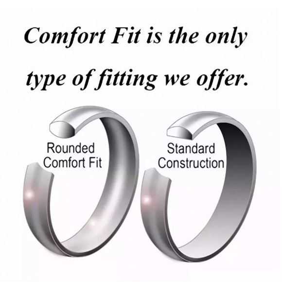 Tungsten Carbide 18k Gold Polish Wedding Band Ring - Picture 3 of 3